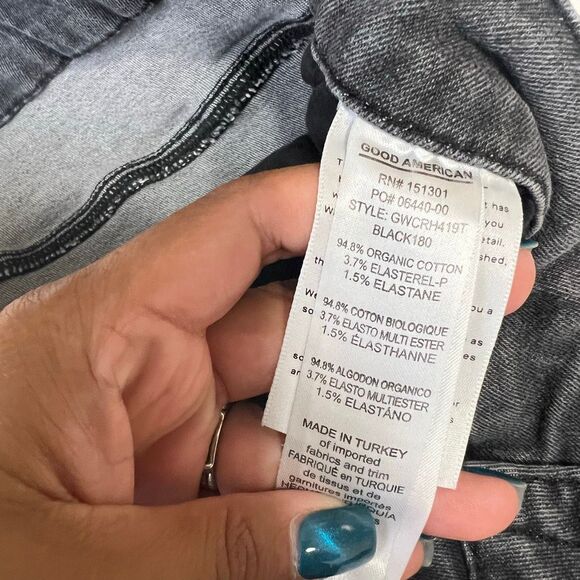 Good American Gray Good Waist Crop Jeans 20 Plus Size Women - Picture 9 of 11